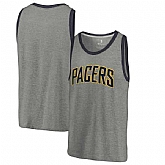 Indiana Pacers Fanatics Branded Wordmark Tri-Blend Tank Top - Heathered Gray
